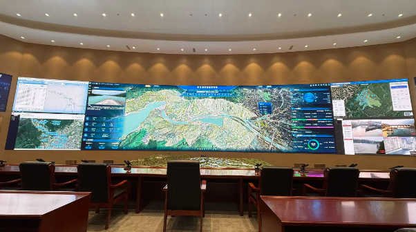 都江堰灌区指挥中心。人民网记者 欧阳易佳摄